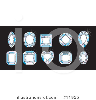 Diamonds Clipart #11955 by AtStockIllustration