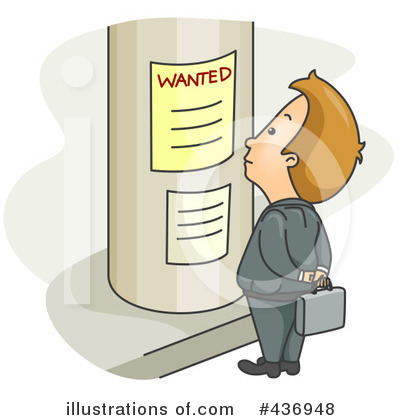 Royalty-Free (RF) Job Seeker Clipart Illustration by BNP Design Studio - Stock Sample #436948