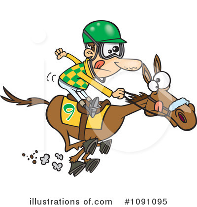 Royalty-Free (RF) Jockey Clipart Illustration by toonaday - Stock Sample #1091095