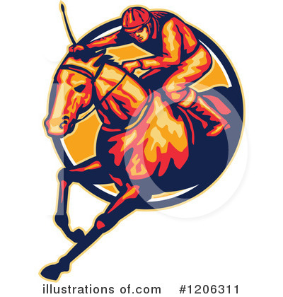 Royalty-Free (RF) Jockey Clipart Illustration by patrimonio - Stock Sample #1206311