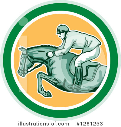 Royalty-Free (RF) Jockey Clipart Illustration by patrimonio - Stock Sample #1261253