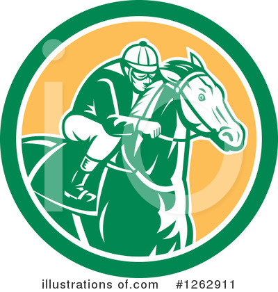 Horse Race Clipart #1262911 by patrimonio