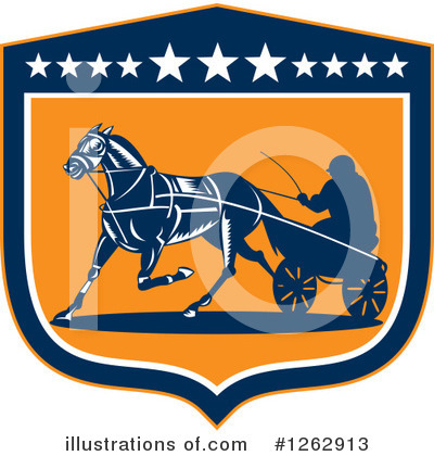 Horse Racing Clipart #1262913 by patrimonio