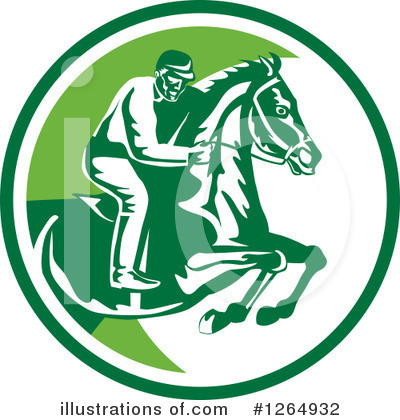 Royalty-Free (RF) Jockey Clipart Illustration by patrimonio - Stock Sample #1264932