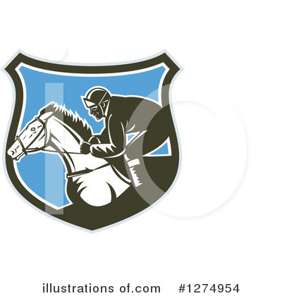 Royalty-Free (RF) Jockey Clipart Illustration by patrimonio - Stock Sample #1274954