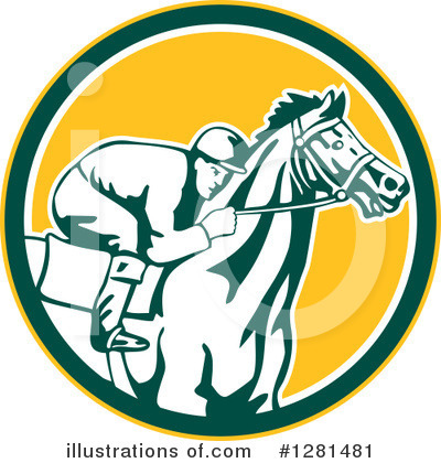 Royalty-Free (RF) Jockey Clipart Illustration by patrimonio - Stock Sample #1281481