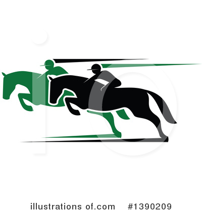 Horse Races Clipart #1390209 by Vector Tradition SM