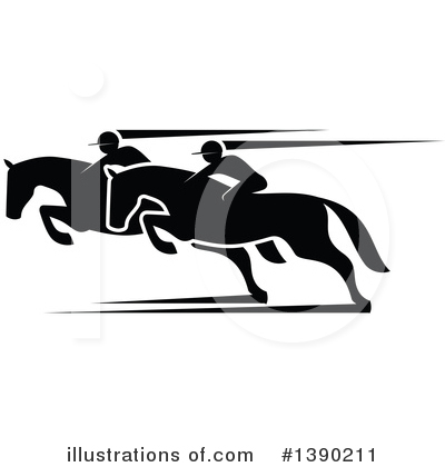 Horse Race Clipart #1390211 by Vector Tradition SM