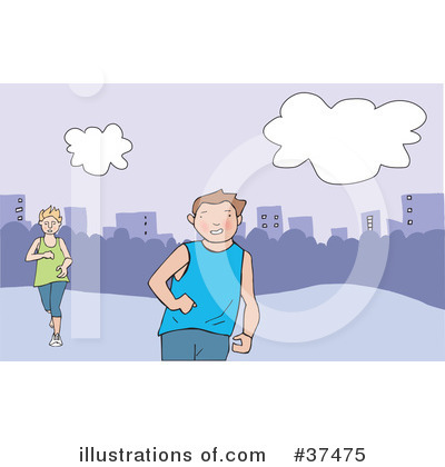 Royalty-Free (RF) Jogging Clipart Illustration by Lisa Arts - Stock Sample #37475