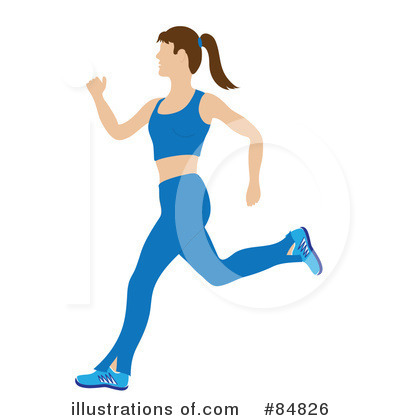 Royalty-Free (RF) Jogging Clipart Illustration by Pams Clipart - Stock Sample #84826