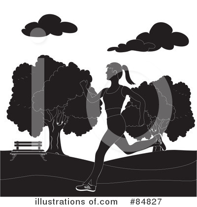 Royalty-Free (RF) Jogging Clipart Illustration by Pams Clipart - Stock Sample #84827