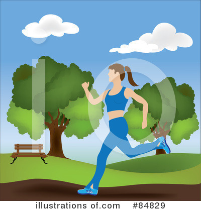 Royalty-Free (RF) Jogging Clipart Illustration by Pams Clipart - Stock Sample #84829