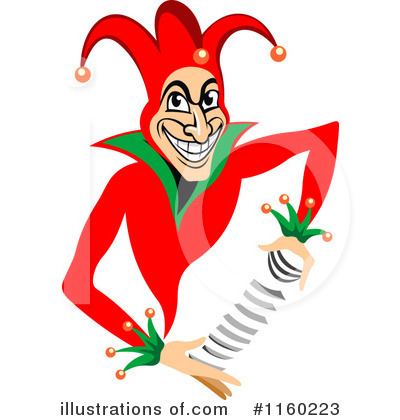 Royalty-Free (RF) Joker Clipart Illustration by Vector Tradition SM - Stock Sample #1160223