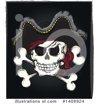 Royalty-Free (RF) Jolly Roger Clipart Illustration by visekart - Stock Sample #1408924