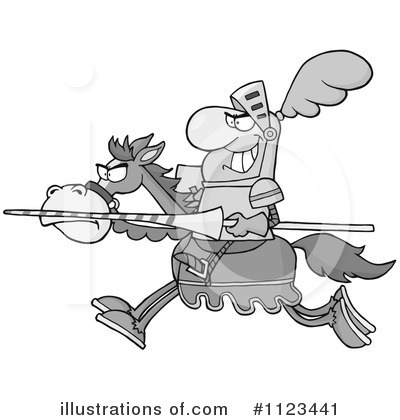 Royalty-Free (RF) Jousting Clipart Illustration by Hit Toon - Stock Sample #1123441
