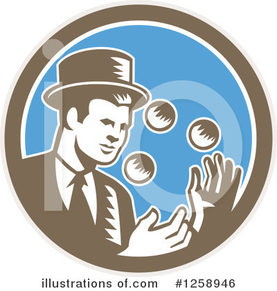 Royalty-Free (RF) Juggling Clipart Illustration by patrimonio - Stock Sample #1258946