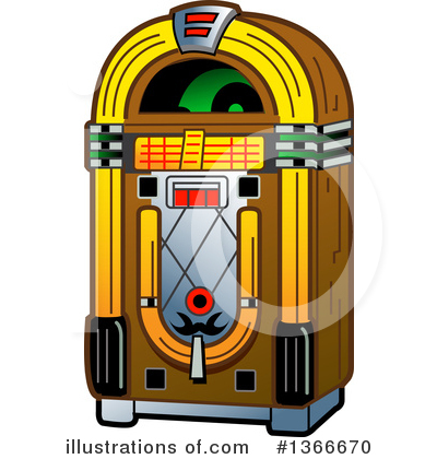 Royalty-Free (RF) Juke Box Clipart Illustration by Clip Art Mascots - Stock Sample #1366670