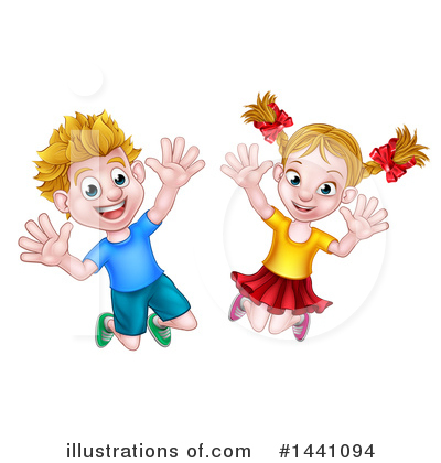 Royalty-Free (RF) Jumping Clipart Illustration by AtStockIllustration - Stock Sample #1441094
