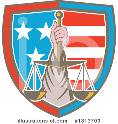 Scales Of Justice Clipart #1313700 by patrimonio