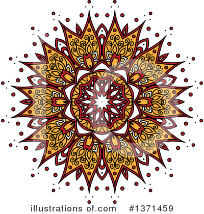 Royalty-Free (RF) Kaleidoscope Flower Clipart Illustration by Vector Tradition SM - Stock Sample #1371459
