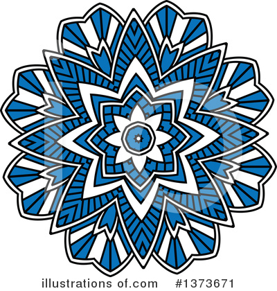 Kaleidoscope Flower Clipart #1373671 by Vector Tradition SM