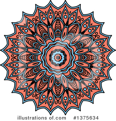 Royalty-Free (RF) Kaleidoscope Flower Clipart Illustration by Vector Tradition SM - Stock Sample #1375634