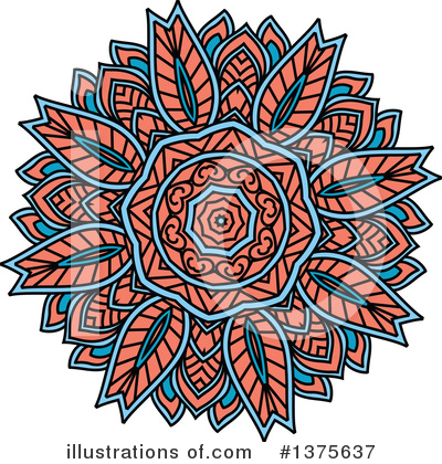 Royalty-Free (RF) Kaleidoscope Flower Clipart Illustration by Vector Tradition SM - Stock Sample #1375637