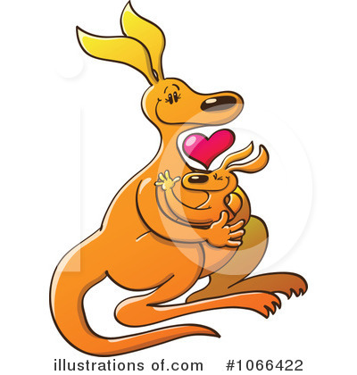 Royalty-Free (RF) Kangaroo Clipart Illustration by Zooco - Stock Sample #1066422