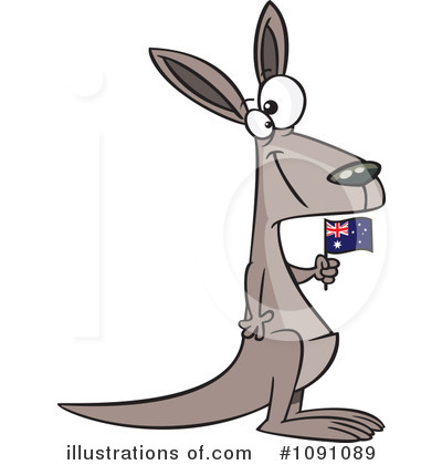 Royalty-Free (RF) Kangaroo Clipart Illustration by toonaday - Stock Sample #1091089