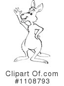 Kangaroo Clipart #1108793 by Dennis Holmes Designs