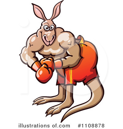 Royalty-Free (RF) Kangaroo Clipart Illustration by Zooco - Stock Sample #1108878