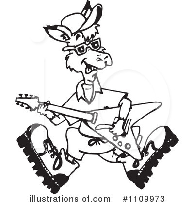 Royalty-Free (RF) Kangaroo Clipart Illustration by Dennis Holmes Designs - Stock Sample #1109973