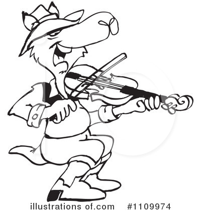Royalty-Free (RF) Kangaroo Clipart Illustration by Dennis Holmes Designs - Stock Sample #1109974