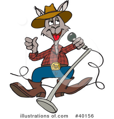 Royalty-Free (RF) Kangaroo Clipart Illustration by Dennis Holmes Designs - Stock Sample #40156