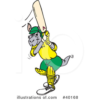 Cricket Bat Clipart #40168 by Dennis Holmes Designs