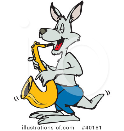 Royalty-Free (RF) Kangaroo Clipart Illustration by Dennis Holmes Designs - Stock Sample #40181