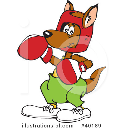 Royalty-Free (RF) Kangaroo Clipart Illustration by Dennis Holmes Designs - Stock Sample #40189