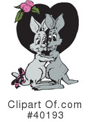 Kangaroo Clipart #40193 by Dennis Holmes Designs
