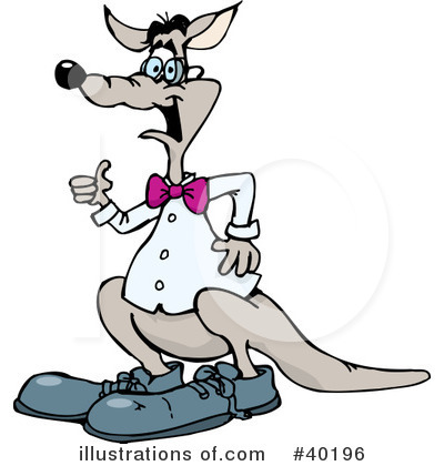 Royalty-Free (RF) Kangaroo Clipart Illustration by Dennis Holmes Designs - Stock Sample #40196
