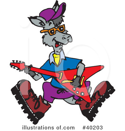 Royalty-Free (RF) Kangaroo Clipart Illustration by Dennis Holmes Designs - Stock Sample #40203