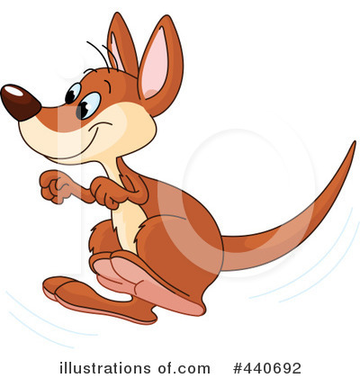 Royalty-Free (RF) Kangaroo Clipart Illustration by Pushkin - Stock Sample #440692