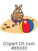 Kangaroo Clipart #65030 by Dennis Holmes Designs
