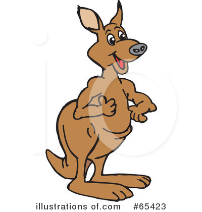 Royalty-Free (RF) Kangaroo Clipart Illustration by Dennis Holmes Designs - Stock Sample #65423