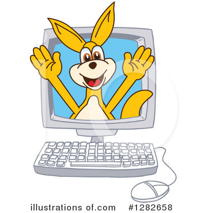 Kangaroo Mascot Clipart #1282658 by Mascot Junction