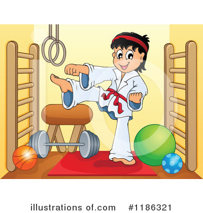 Royalty-Free (RF) Karate Clipart Illustration by visekart - Stock Sample #1186321