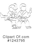 Karate Clipart #1243795 by David Rey