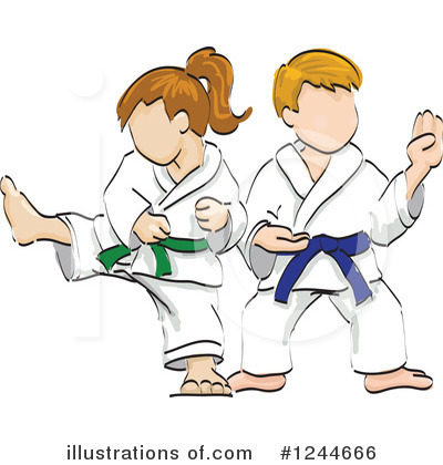 Royalty-Free (RF) Karate Clipart Illustration by David Rey - Stock Sample #1244666