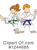 Karate Clipart #1244666 by David Rey