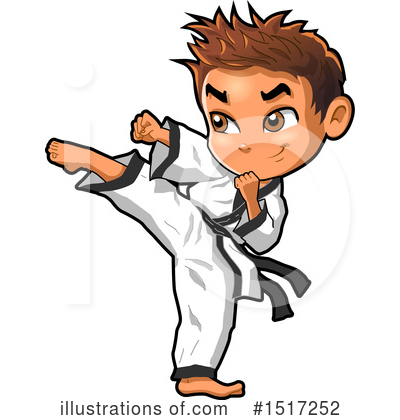 Royalty-Free (RF) Karate Clipart Illustration by Clip Art Mascots - Stock Sample #1517252