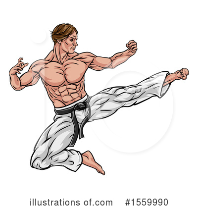 Karate Clipart #1559990 by AtStockIllustration